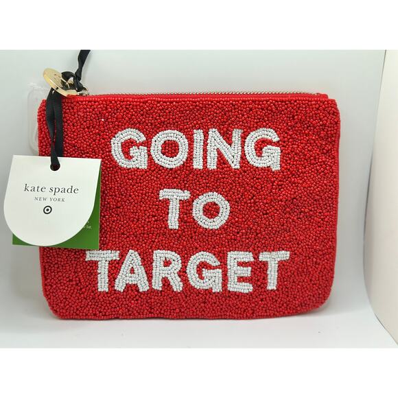 Kate Spade NY Target Going To Target Beaded Clutch Exclusive New 2025 IN HAND - Picture 2 of 4